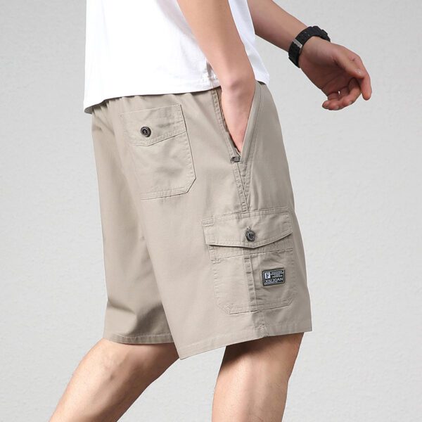 Men's Casual Style Relaxed Loose-fit Mid-Length Cargo Short Pants