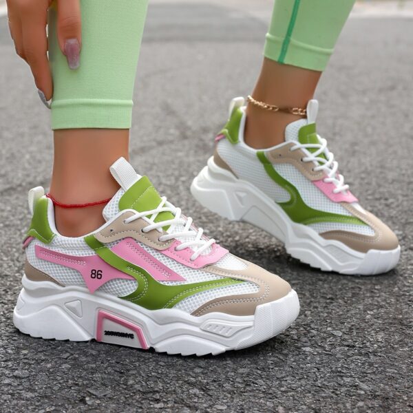 01963d83-775d-4285-bd69-59da7e16bb98.jpg Women's Casual Sporty Floral Mesh Breathable Thick-Soled Shoes