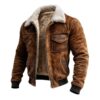 Men's Retro Versatile Multi-Pocket Fleece-Lined Outdoor Jacket