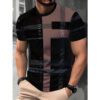 Men's Short-sleeved T-shirt Business Casual 3D Digital Printed