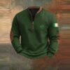 Men's Casual Retro 3D Digital Print Fashion Zip Up Pullover Hoodie