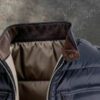 Men's Vintage Leather Quilted Patchwork Zip-Up Outdoor Jacket