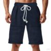 Men's Relaxed-Fit Knitted Mid-Length Jacquard Casual Shorts