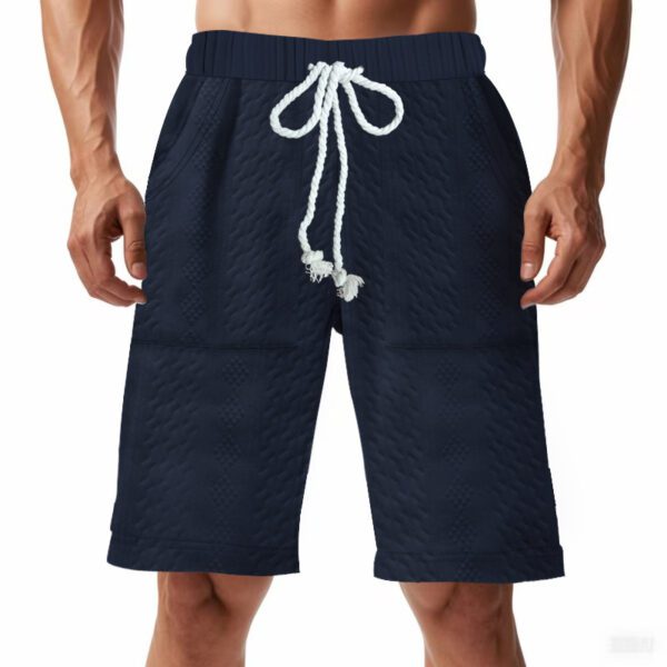 Men's Relaxed-Fit Knitted Mid-Length Jacquard Casual Shorts
