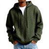 Men's Fashionable Half-zip Casual Hooded Sweater With Long Sleeves