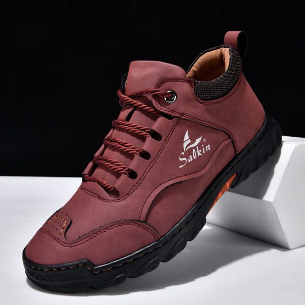 Men's Comfortable Flat Lace-Up Casual Shoes For Hiking