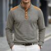 Men's Trendy Solid-Color Breathable Casual Sweater With Buttons