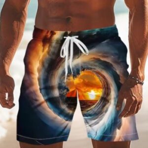 Men's Trendy Casual Ocean-Print Swim Shorts