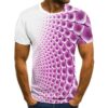 Men's Trendy Fashion Multicolor 3D Graphic Printed Casual Short Sleeve T-shirt