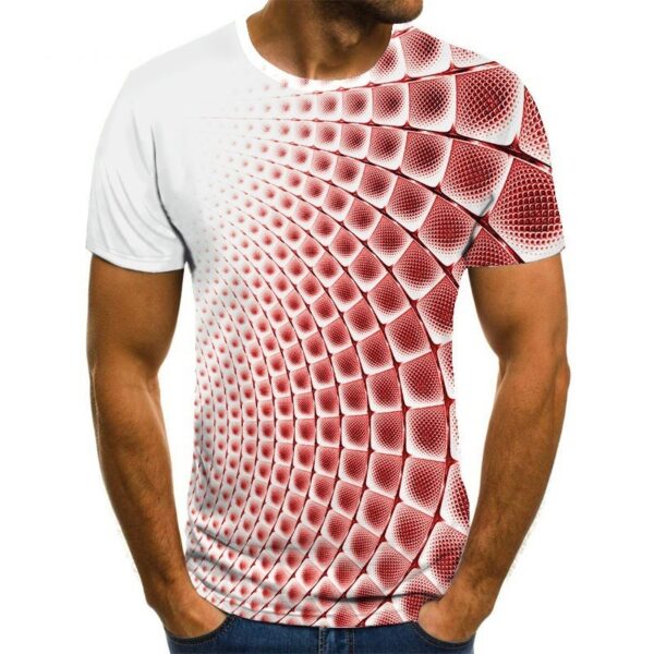 Men's Trendy Fashion Multicolor 3D Graphic Printed Casual Short Sleeve T-shirt
