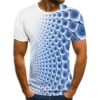 Men's Trendy Fashion Multicolor 3D Graphic Printed Casual Short Sleeve T-shirt