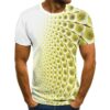 Men's Trendy Fashion Multicolor 3D Graphic Printed Casual Short Sleeve T-shirt