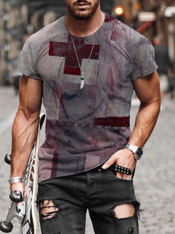 1621315025064.jpg Men's Christian Casual Graphic Printed Short Sleeve T-shirt With A Cross