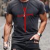 1621315031222.jpg Men's Christian Casual Graphic Printed Short Sleeve T-shirt With A Cross