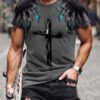 1621317370502.jpg Men's Christian Casual Graphic Printed Short Sleeve T-shirt With A Cross