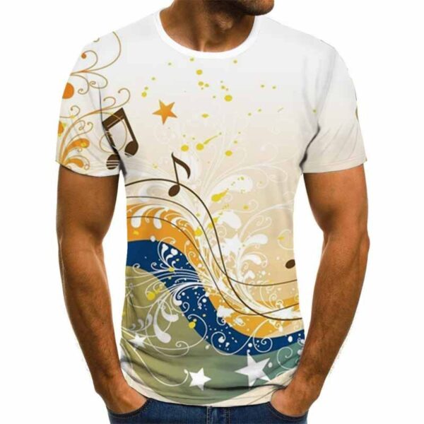 Men's Trendy Casual 3D Printed Graphic Short Sleeve T-shirt