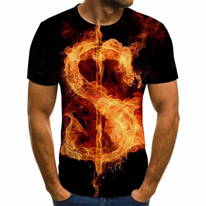 Men's Trendy Casual 3D Printed Graphic Short Sleeve T-shirt
