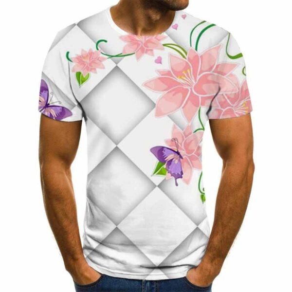 Men's Trendy Casual 3D Printed Graphic Short Sleeve T-shirt