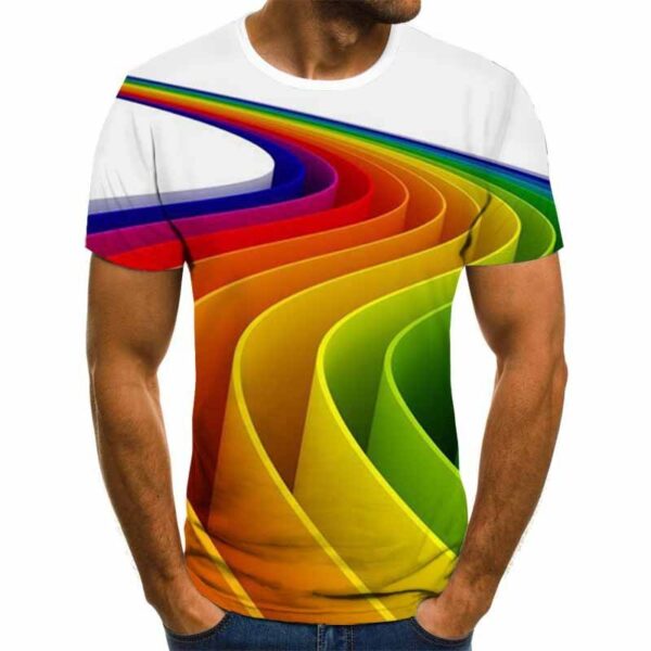 Men's Trendy Casual 3D Printed Graphic Short Sleeve T-shirt