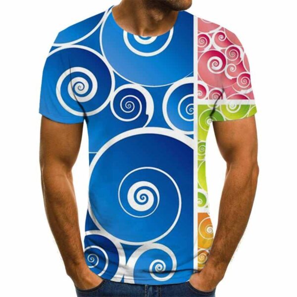 Men's Trendy Casual 3D Printed Graphic Short Sleeve T-shirt