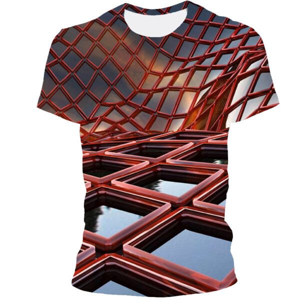 1623741300090.jpg Men's Casual Geometric Three-Dimensional Short Sleeve T-shirt – Elevate your style