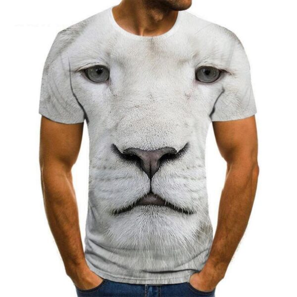 Men’s 3D Animal Printed Casual Short Sleeve T-shirt