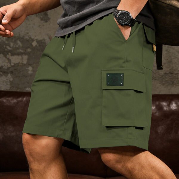 1e32def9-d33f-439f-9bdc-e53c6ce7a530.jpg Men's Comfortable Loose Elastic Casual Multi-Pocket Cargo Shorts