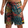 Men's Summer Fashion 3D Printed Leaf Series 3D Printed Casual Beach Shorts