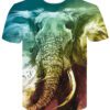Men's Casual Fantasy Animals 3D Printed Short Sleeve T-shirt