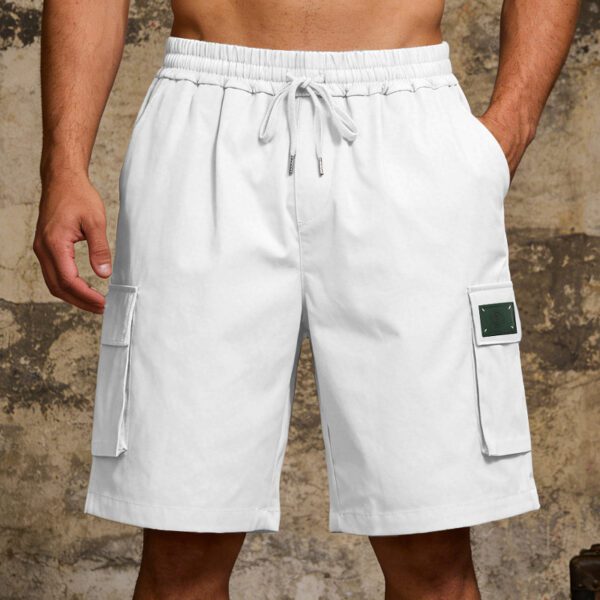 200046cc-fa52-4df3-b196-16bd26d6758d.jpg Men's Comfortable Loose Elastic Casual Multi-Pocket Cargo Shorts