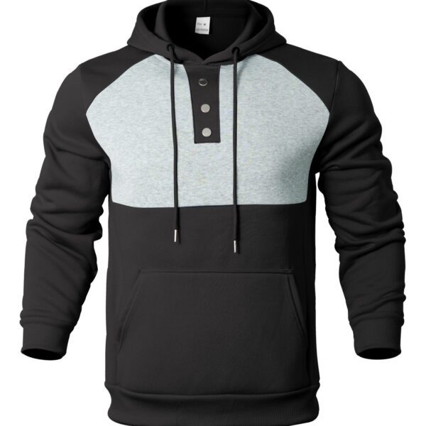Men's Sports Casual Buttoned Hooded Sweater