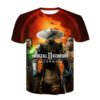 Men's Printed Mortal Kombat Gaming Casual Short Sleeve T-shirt