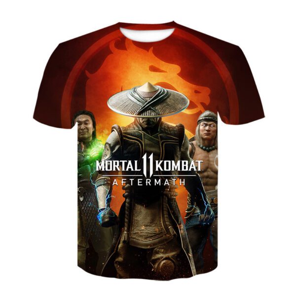 Men's Printed Mortal Kombat Gaming Casual Short Sleeve T-shirt