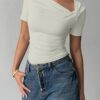 Women's Elegant High-End Off-Shoulder Short-Sleeve Top