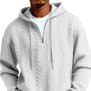 251edcb7-3bf9-4b88-8dd8-1cf7af4a1e51.jpg Men's Fashionable Half-zip Casual Hooded Sweater With Long Sleeves