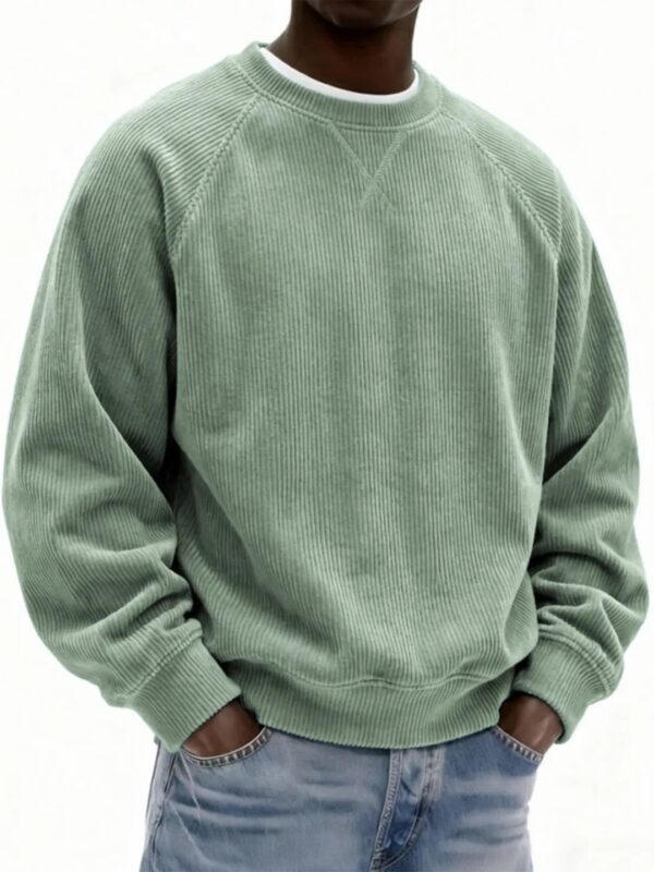 Men's Casual Corduroy Fashion Simple And Relaxed Fit Sweater