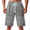 Men's Relaxed-Fit Knitted Mid-Length Jacquard Casual Shorts