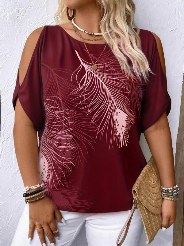 273f179a-84a5-4695-a705-dea679c13822.jpg Women's Graphic Print Loose-Fit Round-Neck Off-Shoulder Top