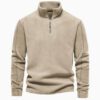29044a76-1522-4f25-9e16-e30b4a25e896.jpg Men's Trendy Long-Sleeve Hoodie With A Stand-up Collar And A Half-zip