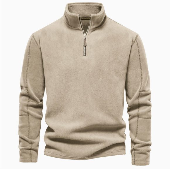 29044a76-1522-4f25-9e16-e30b4a25e896.jpg Men's Trendy Long-Sleeve Hoodie With A Stand-up Collar And A Half-zip
