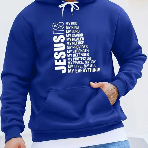 Men's Trendy Printed Casual Pullover Kangaroo Pocket Hoodie