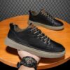 Men's PU Leather Low Top Fashionable Sneaker Shoe