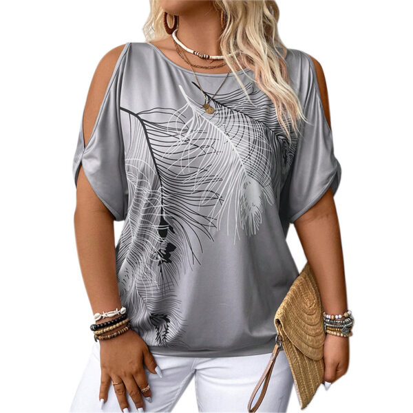 2cd9a8b2-daa0-4443-afc7-1d5948228455.jpg Women's Graphic Print Loose-Fit Round-Neck Off-Shoulder Top