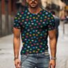 Men's Retro & Abstract Style 3D Printed Casual Short Sleeve T-shirt