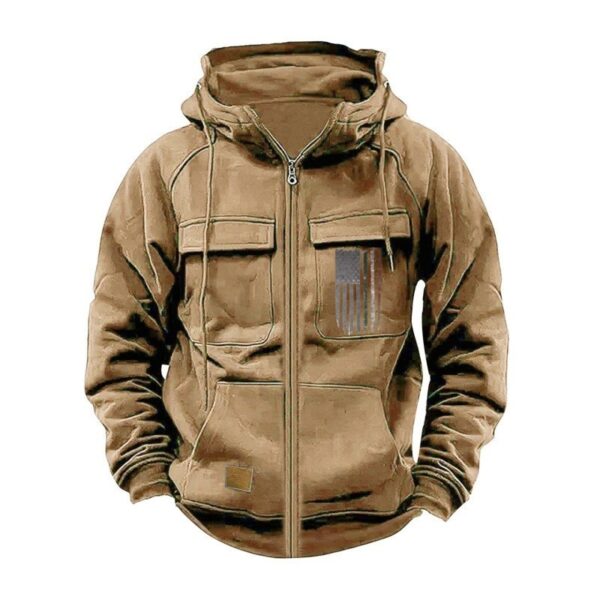 32255752-cfcb-475b-885d-5be52660fa03.jpg Men's Trendy Printed Loose Zip Casual Hooded Jacket
