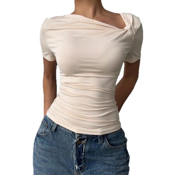 Women's Elegant High-End Off-Shoulder Short-Sleeve Top