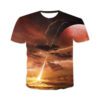 Men's 3D Printed UFO Sci-Fi Casual Short Sleeve T-Shirt