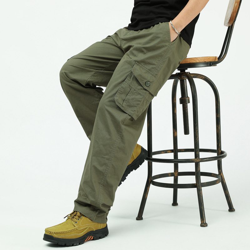 Men's Casual Trendy Long Multi-Pocket Cargo Work Pants