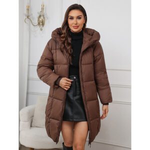 Women's Mid-Length Slim-Fit Insulated Cotton Fashion Coat