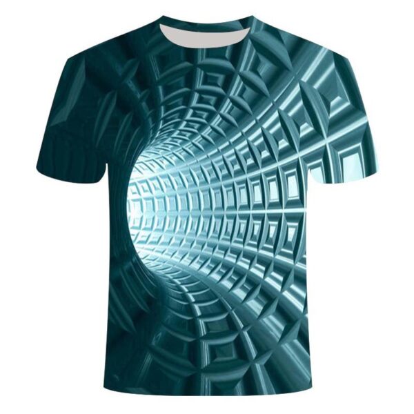 Men's Casual Trendy Creative 3D Printed Abstract Short Sleeve T-shirt